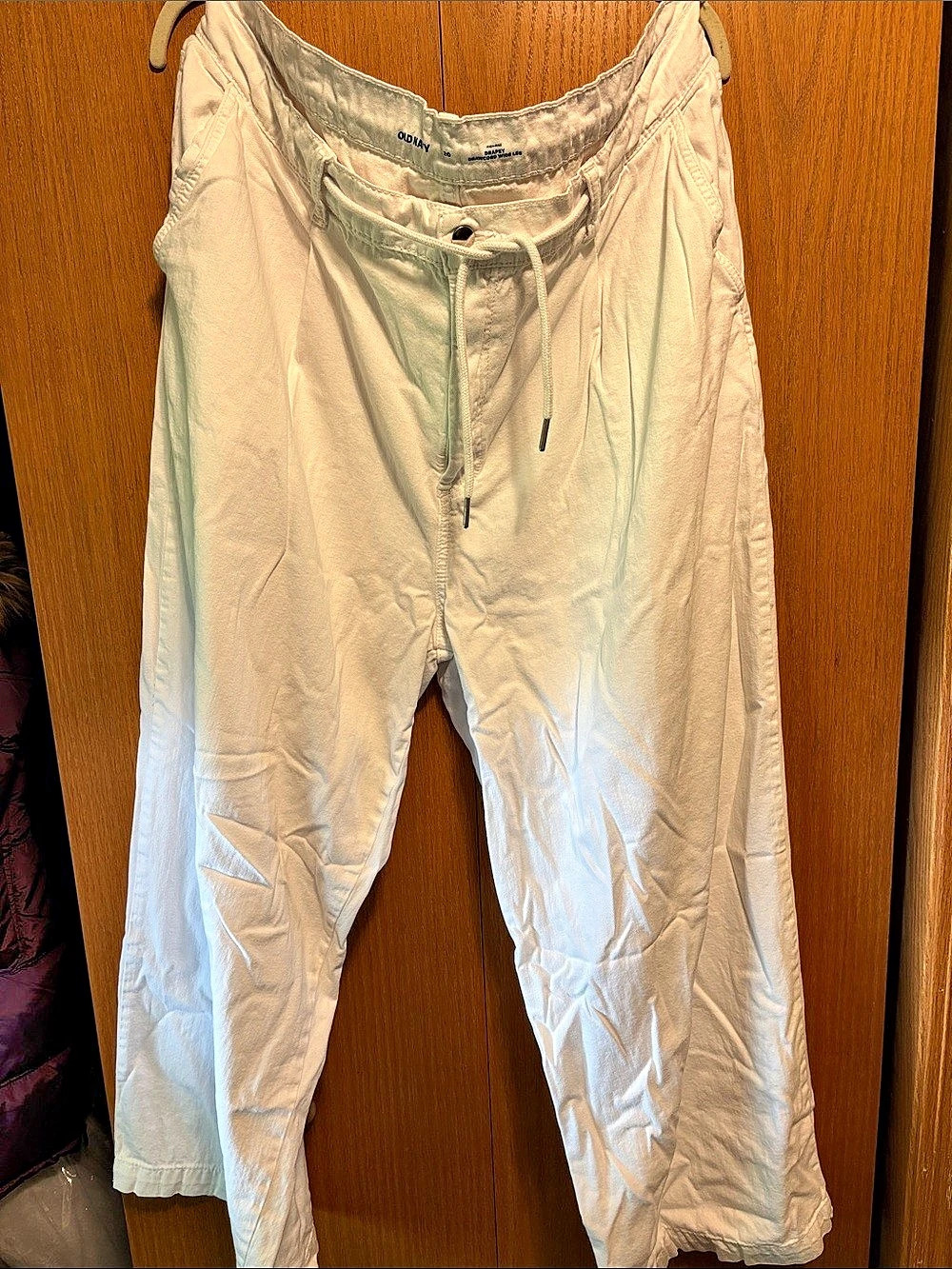 Old Navy High-Rise Drapey Drawcord Wide Leg Pants Waist 20